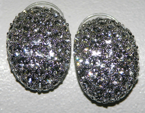 Ohrringe Platin mit Kristallen