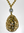 Halskette Platin und Gold mit Perlen u. Kristallen